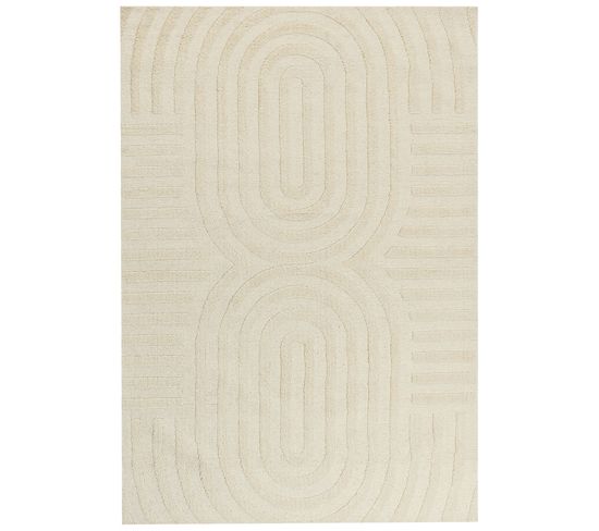 Tapis En Laine Beige 160 X 230 Cm Mastung