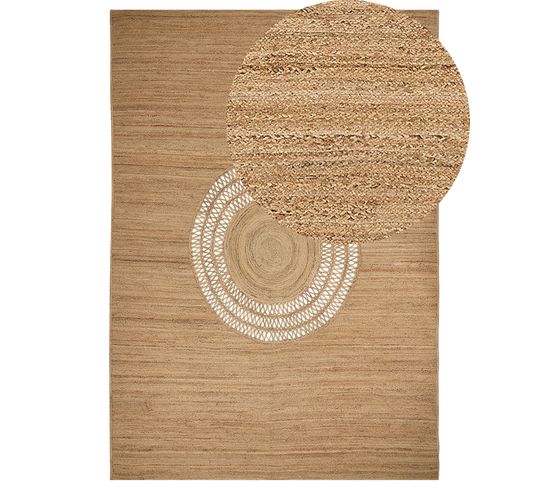 Tapis En Jute Beige 160 X 230 Cm Bogazoren