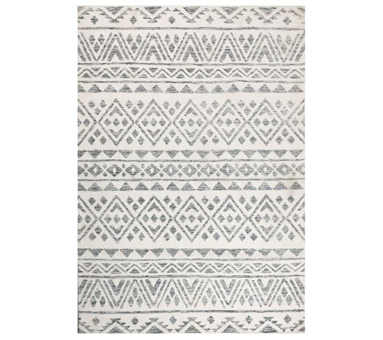 Tapis Beige Et Gris 160 X 230 Cm Aspani