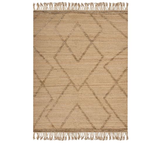 Tapis En Jute Beige 160 X 230 Cm Handere