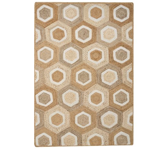 Tapis En Jute Beige 160 X 230 Cm Basoren