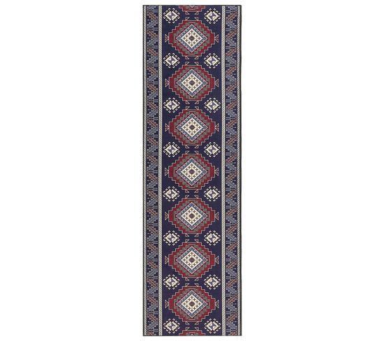 Tapis Bleu Et Rouge 60 X 200 Cm Kangal