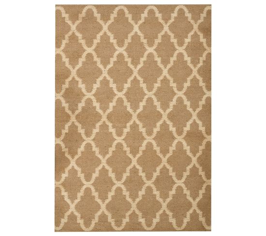 Tapis En Jute Beige 160 X 230 Cm Mermer