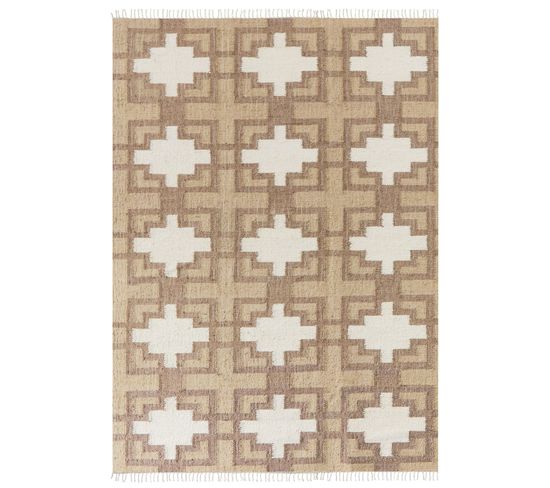 Tapis En Jute Beige 160 X 230 Cm Konurtay