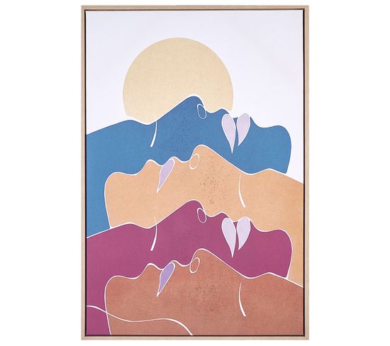 Tableau Décoratif Multicolore Abstrait 63 X 93 Cm Fasano