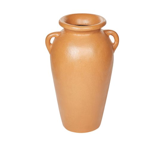 Terre Cuite Vase Décoratif 42 Cm Orange Dabong