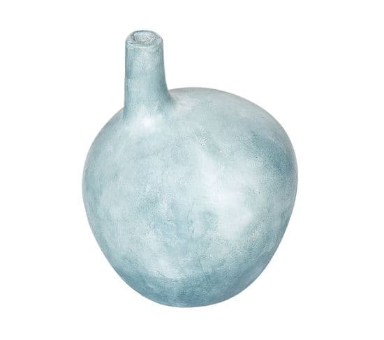 Terre Cuite Vase Décoratif 26 Cm Bleu Bentong
