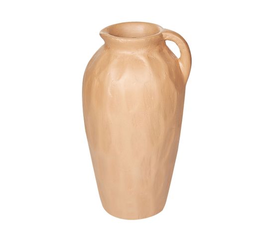 Terre Cuite Vase Décoratif 46 Cm Beige Taiping