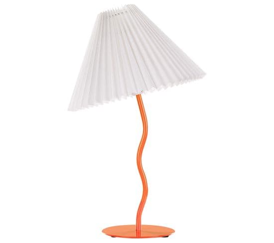 Lampe à Poser En Métal Orange Alwero