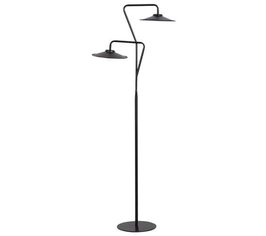 Lampadaire LED 140 Cm Métal Noir Galetti