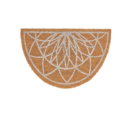 Paillasson Demi-rond 40 X 60 Cm En Fibre De Coco Naturel Kinabalu