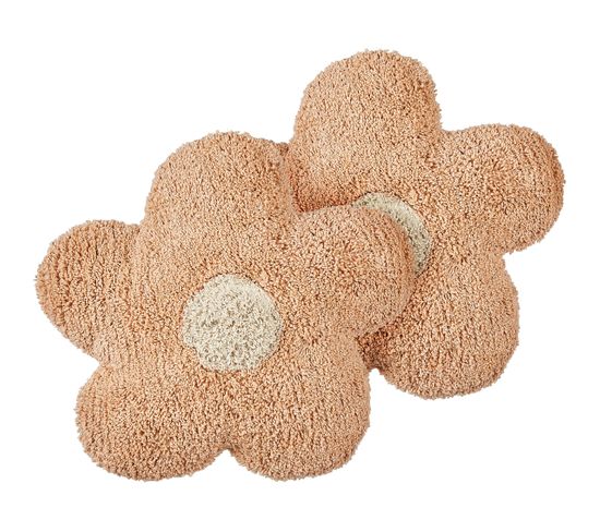 Lot De 2 Coussins Coton Rose Pêche Sorrel