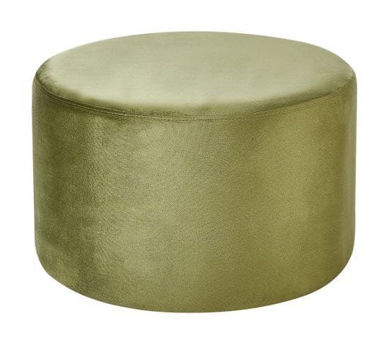 Pouf En Velours 61 Cm Vert Olive Millen