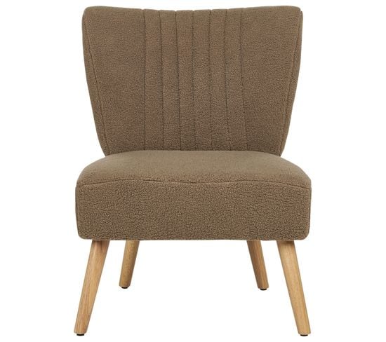 Bouclé Fauteuil Marron Vaasa