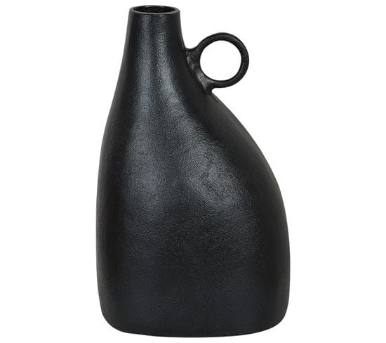 Aluminium Vase Décoratif 36 Cm Noir Narbada