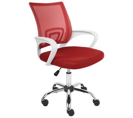 Chaise De Bureau Rouge Solid