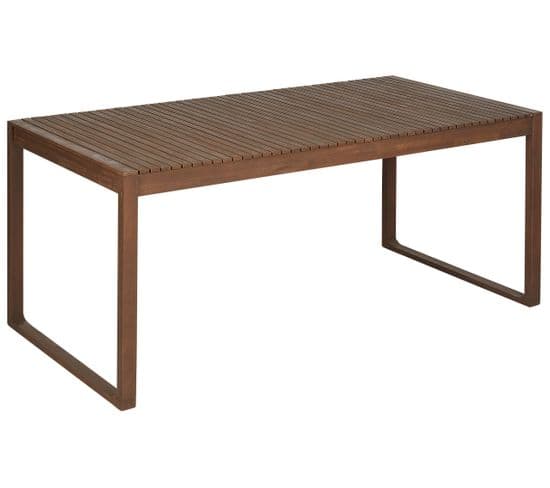 Table De Jardin 180 X 90 Cm Bois Solide Bois Foncé Sassari