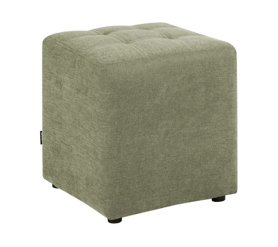 Pouf En Tissu Vert Kansas