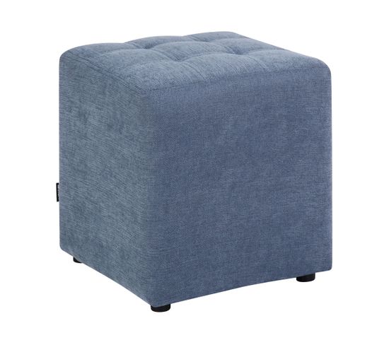 Pouf En Tissu Bleu Kansas