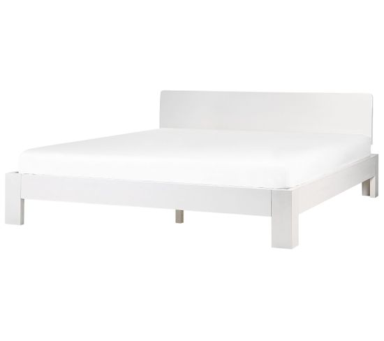 Lit Double 180 X 200 Cm En Bois Blanc Royan