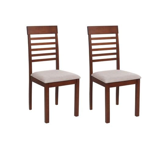 Chaise De Salle à Manger Set De 2 Bois Foncé Ortley