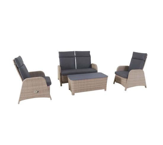 Salon De Jardin Inclinable Verando 4 Places   Mwh®