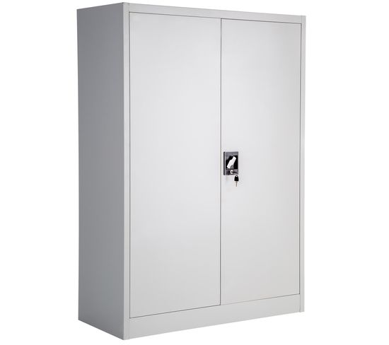 Armoire Métallique à Dossiers 4 Niveaux 140x90x40cm - Gris