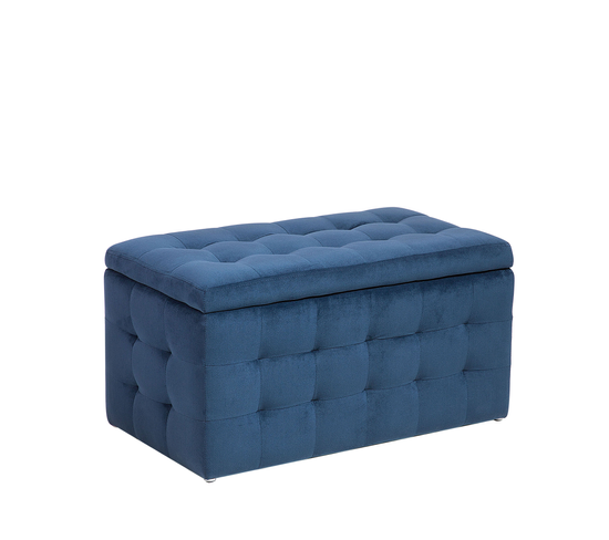 Coffre De Rangement Chesterfield Bleu Foncé Michigan