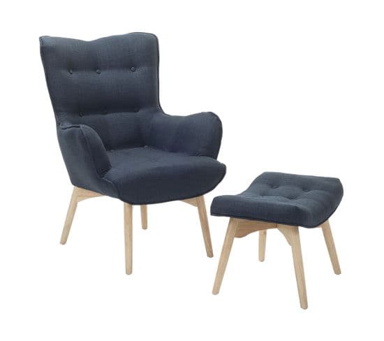 Fauteuil Bleu Foncé Vejle