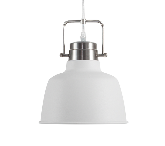 Lampe Suspension Blanc Et Argenté Narmada