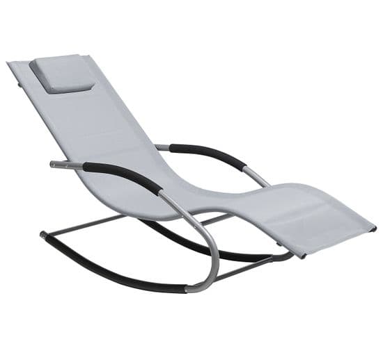 Chaise Longue Métal Gris Carano