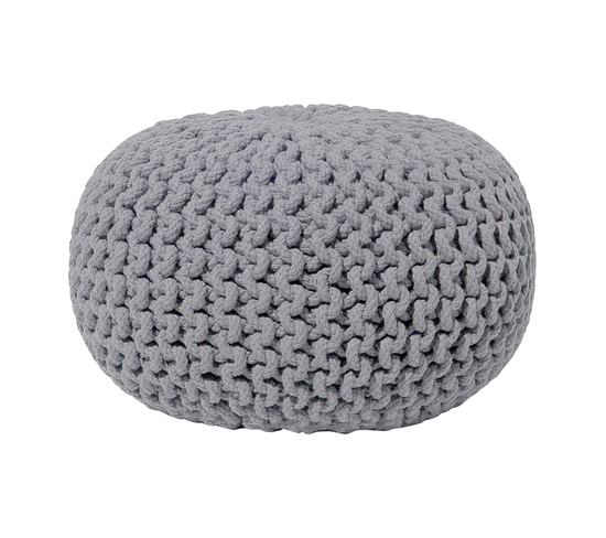 Pouf En Coton Gris Foncé 40 X 25 Cm Conrad