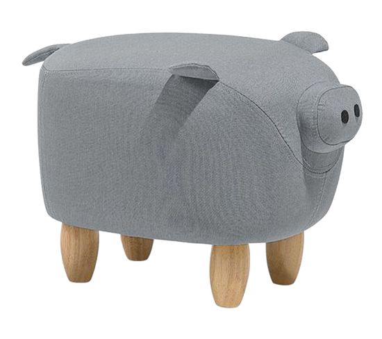 Tabouret Enfant En Tissu Gris Clair Piggy