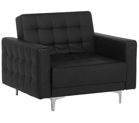 Fauteuil Cuir Pu Noir Aberdeen