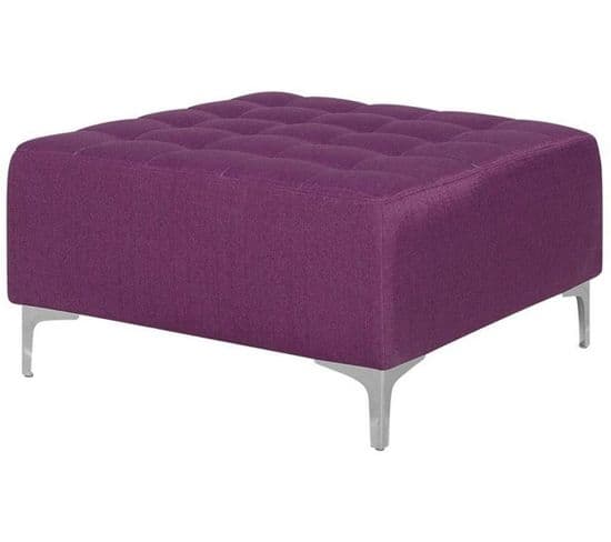 Pouf Ottoman En Tissu Violet Aberdeen Ii