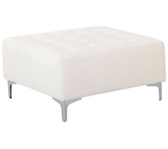 Pouf Ottoman En Cuir Pu Blanc Aberdeen