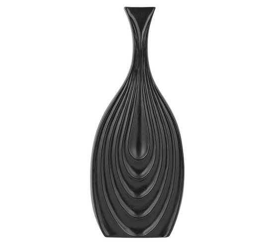 Céramique Vase Décoratif 39 Cm Noir Thapsus