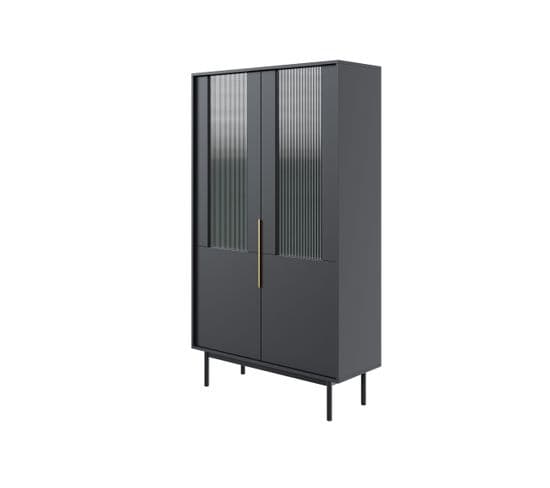 Vitrine Viva 104x39x179 Cm Noir