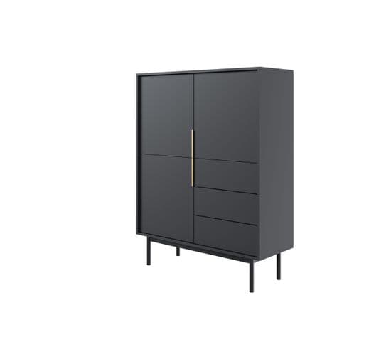 Buffet Viva 104x39x140 Cm Noir