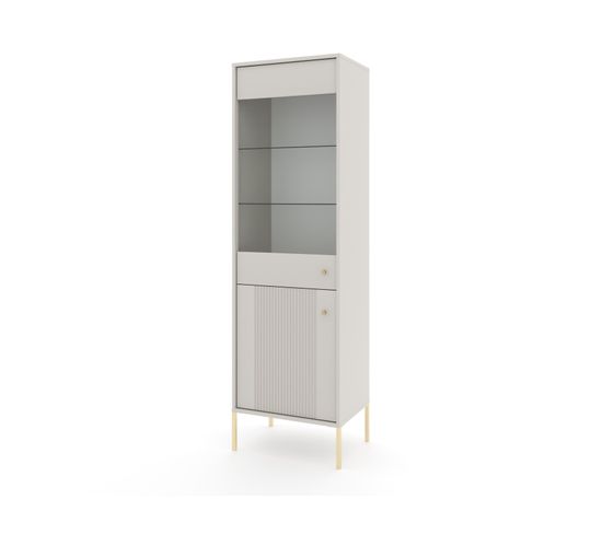 Vitrine Iseo 54x39x180 Cm Beige