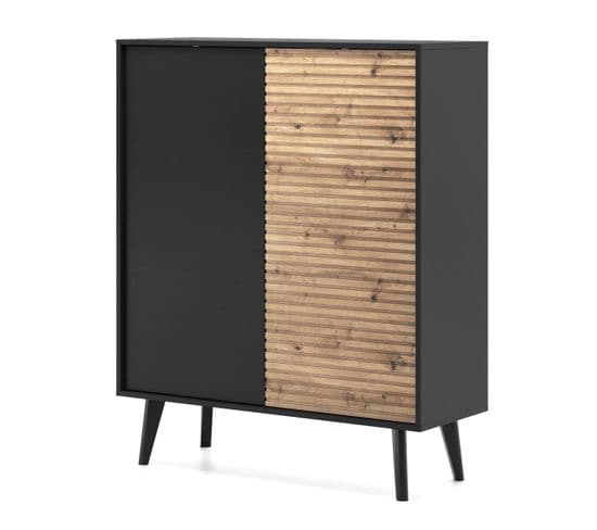 Buffet Willow 104x39x125 Cm Noir