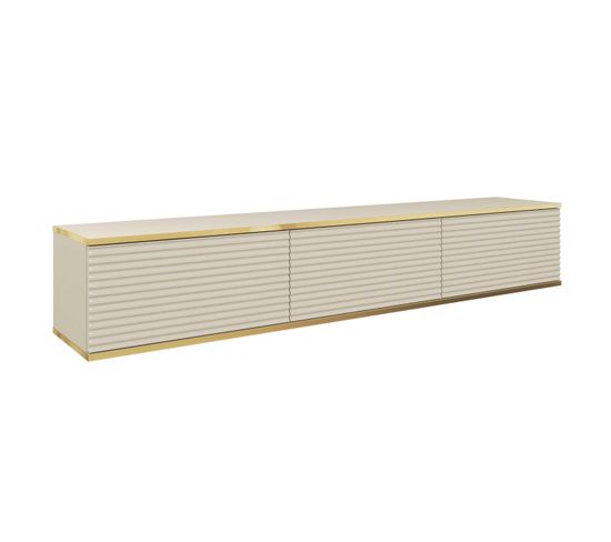 Meuble Tv Oro Mdf 175x32x30 Cm Beige