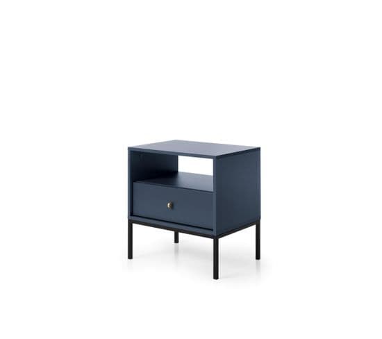 Table De Chevet Mono 54x39x56 Cm Bleu