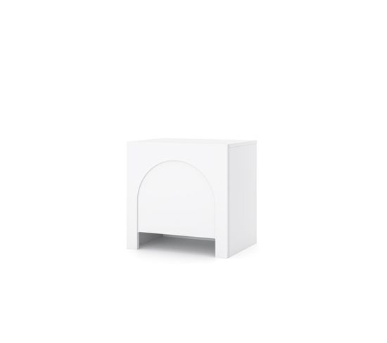 Table De Chevet Arco 50x35x49 Cm Blanc