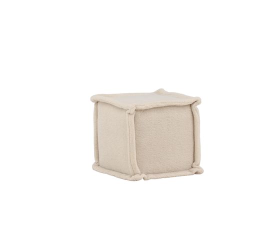 Pouf Castine 43x43x38 Cm Blanc