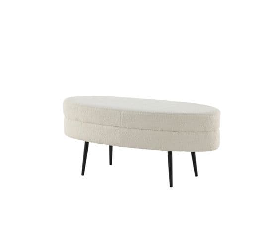 Pouf Otto 100x40x41 Cm Blanc