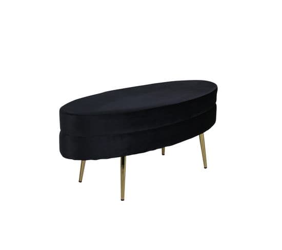 Pouf Otto 100x40x41 Cm Noir