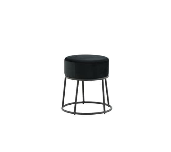 Pouf Petra 46x46x47 Cm Noir