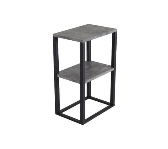 Table De Chevet Rise 30x45x70 Cm Noir