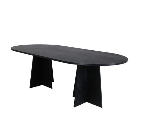 Table À Manger Bootcut 115x230x75 Cm Noir